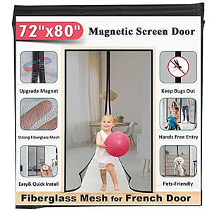 Magic Mesh New and Improved Hands Free Magnetic Screen Fits Doors