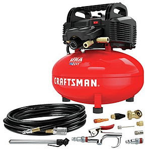 CRAFTSMAN Air Compressor, 6 gallon, Pancake, Oil-Free 13 Piece Accessory Kit