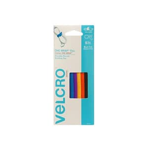 VELCRO Brand ONE-WRAP Cable Ties | 100Pk | 8 x 1/2″ Black Cord Organization Straps
