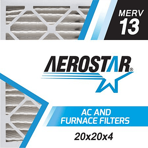 Aerostar Home Max 20x20x1 MERV 13 Pleated Air Filter