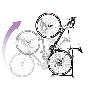 Bike Nook Bicycle Stand, Portable and Stationary Space-Saving Rack with Adjustable Height