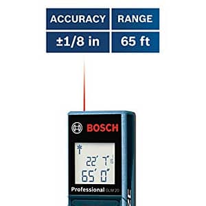Bosch GLM 20 Compact Blaze 65′ Laser Distance Measure