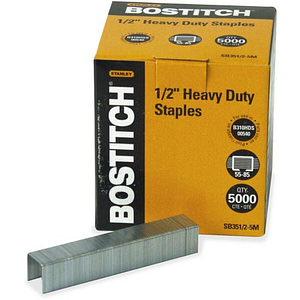 BOSTITCH Staples, Heavy Duty, Construction Grade, 3/8 x 2/5-Inch, 5000-Pack (BTA706-5C)