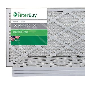 FilterBuy 16x20x1, Pleated HVAC AC Furnace Air Filter, MERV 8, AFB Silver, 4-Pack