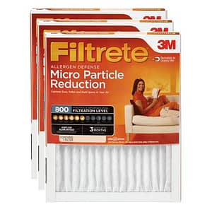 Filtrete MPR 300 20x25x1 AC Furnace Air Filter, Clean Living Basic Dust, 6-Pack