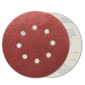 72 PCS 5 Inch 8 Hole Hook and Loop Adhesive Sanding Discs Sandpaper for Random Orbital