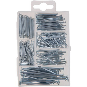 Coceca Hardware Nail Assortment Kit 600pcs, Galvanized Nails for Hanging Pictures