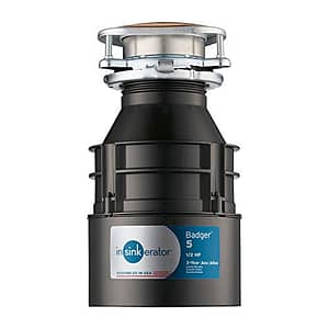 InSinkErator Garbage Disposal, Badger 5, 1/2 HP Continuous Feed