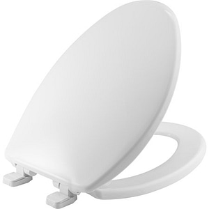 MAYFAIR 843SLOW 000 Toilet Seat will Slow Close and Never Loosen, ROUND