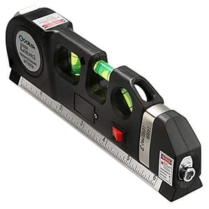 Qooltek Multipurpose Laser Level Laser Line 8 feet Measure Tape Ruler Adjusted Standard