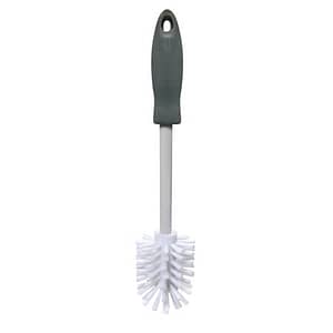 ToiletTree Modern Deluxe Freestanding Bathroom Cleaning Tools (Stainless Steel, Silicone Brush