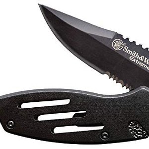 Smith & Wesson Extreme Ops SWA24S 7.1in S.S. Folding Knife with 3.1in Serrated Clip Point