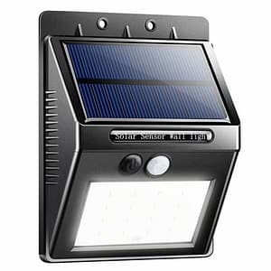 LITOM 12 LEDs Solar Landscape Spotlights, IP67 Waterproof Solar Powered Wall Lights 2-in-1