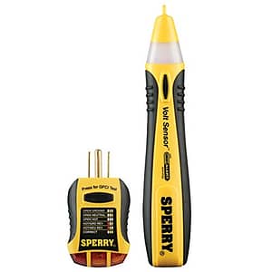 Sperry Instruments STK001 Non-Contact Voltage Tester (VD6504) & GFCI Outlet / Receptacle