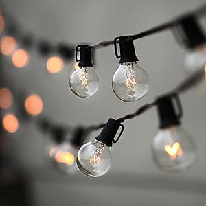 String Lights, Lampat 25Ft G40 Globe String Lights with Bulbs-UL Listd for Indoor/Outdoor