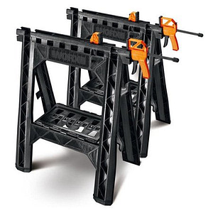 WORX Pegasus Multi-Function Work Table Sawhorse Quick Clamps and Holding Pegs