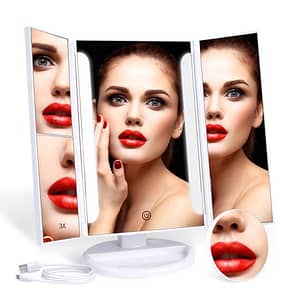 KOOLORBS Makeup 21 Led Vanity Mirror with Lights, 1x 2x 3x Magnification, Touch Screen