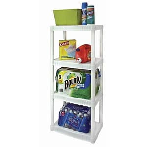 AmazonBasics 4-Shelf Adjustable, Heavy Duty Storage Shelving Unit, Steel Organizer Wire