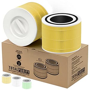 Core 300-RF-PA Compatible with Levoit Core 300 Filter for Air Purifier Core P350 300S Replacement Core 300-RF 300-RF-TX P350-RF Original 3-Stage H13 True Hepa Filters B07RV1XLV4 for Pet Care, Yellow 2-Pack