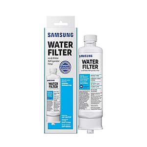 SAMSUNG Genuine Filter for Refrigerator Water and Ice, Carbon Block Filtration, Removes 99% of Harmful Contaminants for Clean, Clear Drinking Water, 6-Month Life, HAF-QIN/EXP, 1 Pack
