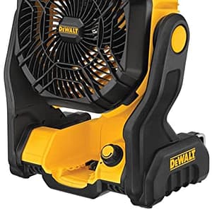 DEWALT 20V MAX Jobsite Fan, Cordless, Portable, Bare Tool Only (DCE512B), 12x8x14 inches, Yellow/Black
