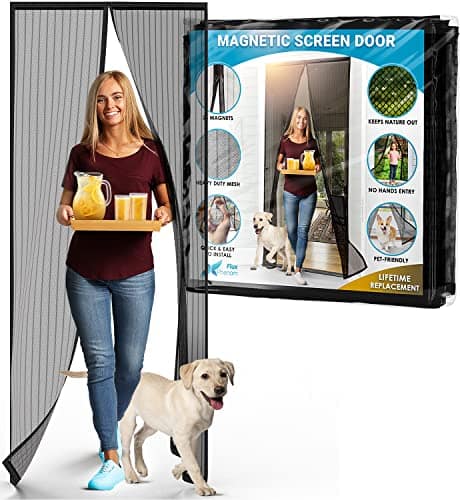 The Original Magnetic Screen Door Easy Install - Door Screen Magnetic Closure, Heavy Duty Magnetic Door Screen Mesh for Convenient Entry, Keep Bugs Out by Flux Phenom