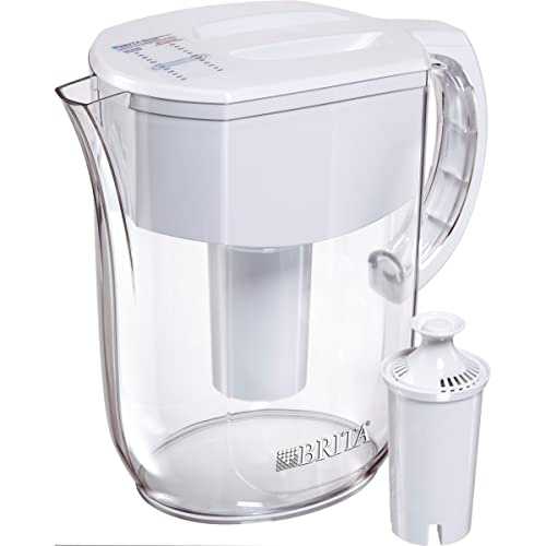 Brita Large 10 Cup Water Filter Pitcher with 1 Standard Filter, Made Without BPA, White (Design May Vary)